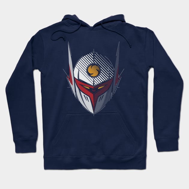 017b Tekkaman head Hoodie by Yexart